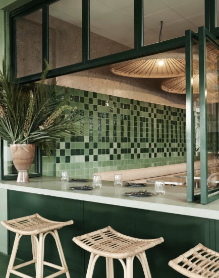Traditionelles Handwerksdetail im Interior